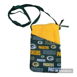 Green Bay Packer Crossbody Quilted HANDMADE COASTAL Grandma